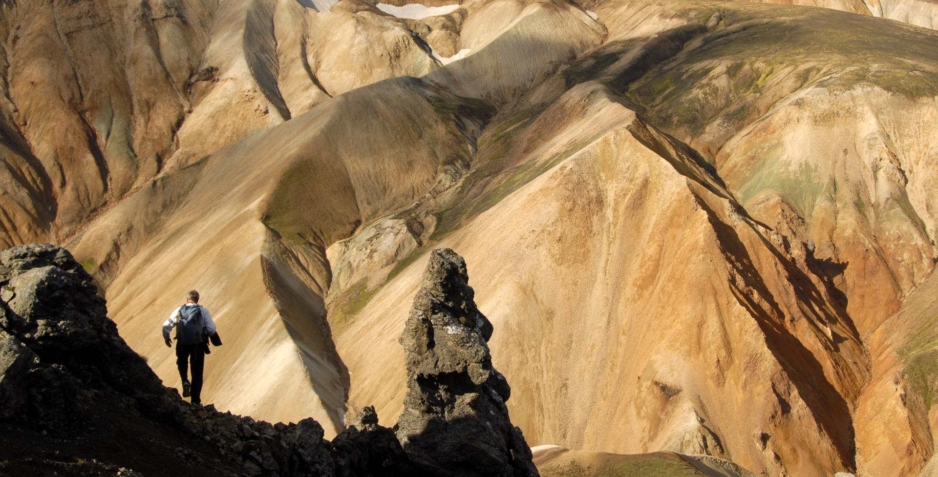 Dans les montagnes de rhyolites du Landmannalaugar