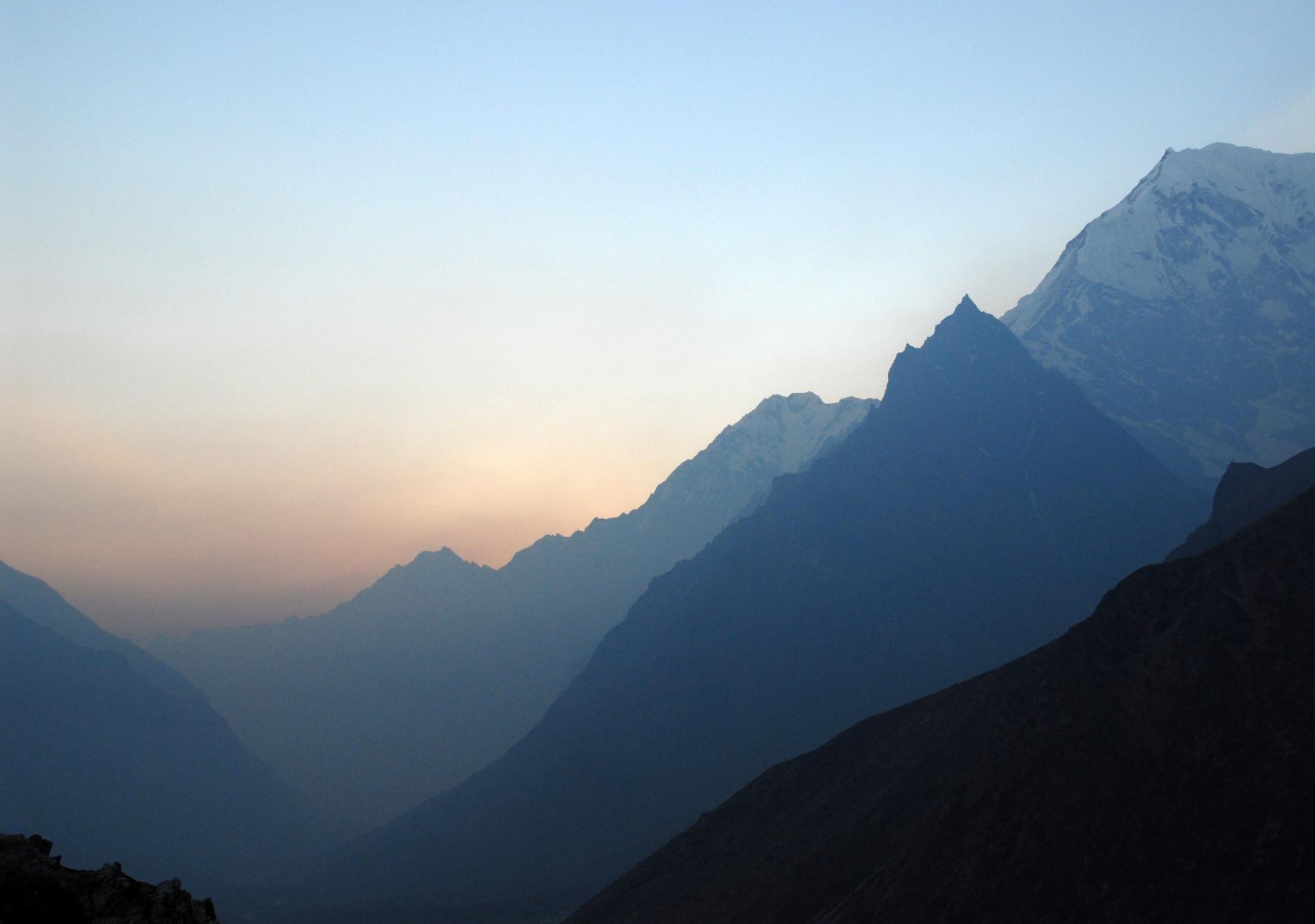 Massif du Langtang au couchant Himalaya